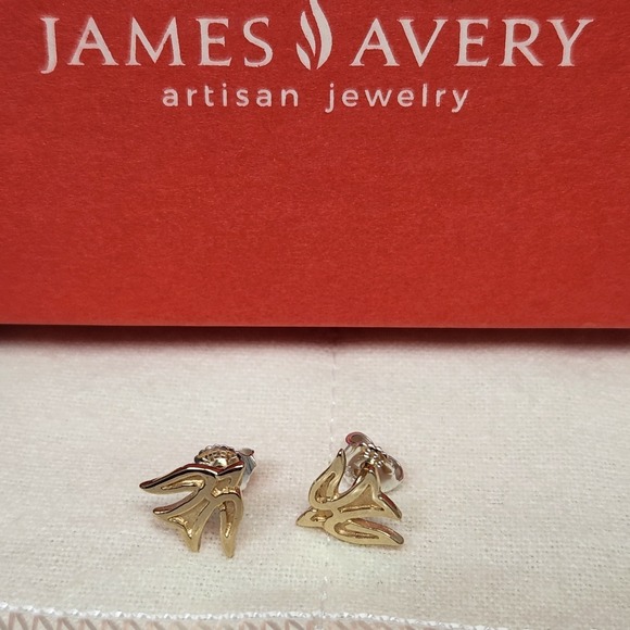 James Avery Jewelry - James Avery Retired 14k Gold Dove Detailed Post Backs Are Avery 925  With Box